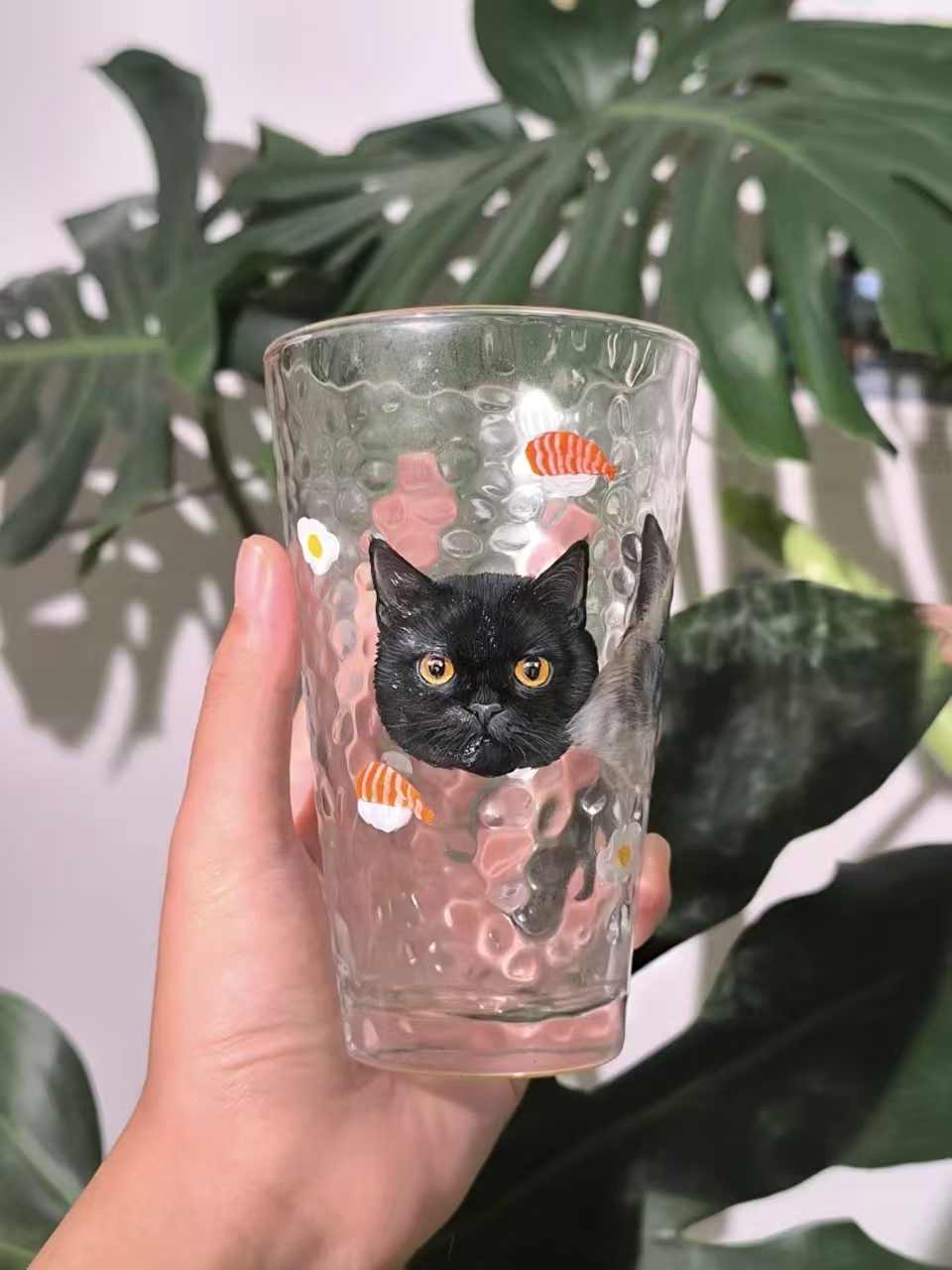 custom acrylic painted glass cup custom acrylic painted glass cup