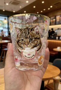 custom acrylic painted glass cup